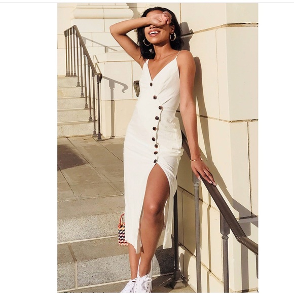 Urban Outfitters Dresses & Skirts - UO linen blend Amber button down midi dress S (p17